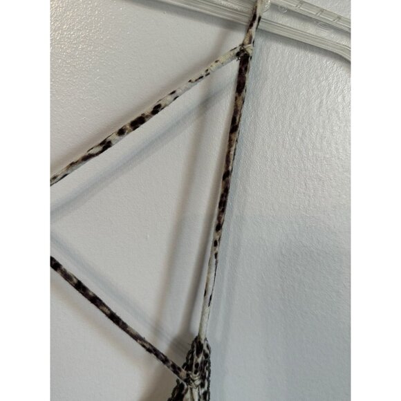 Free People Sierra Cami Criss Cross Top Size Small Brown Y2K Boho Flowy Festival - Picture 11 of 12